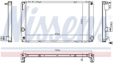 Охлаждающий радиатор TOYOTA RAV, NISSENS (606818)