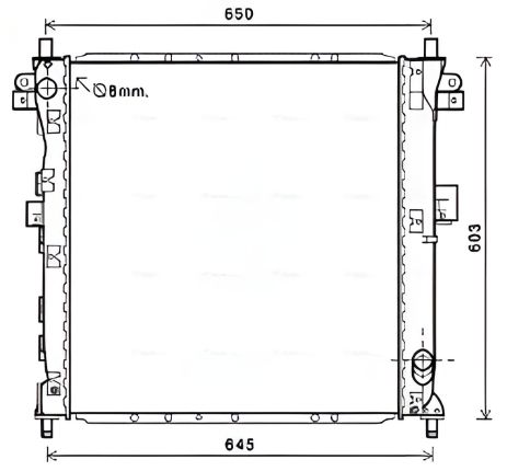 Радіатор охолодження SSANGYONG ACTYON, AVA COOLING (DWA2123) – Ефективне охолодження автомобіля