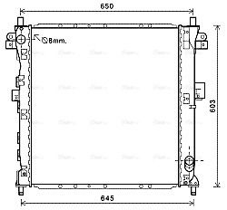 Радиатор охлаждения SSANGYONG ACTYON, AVA COOLING (DWA2123) Радиатор охлаждения SSANGYONG ACTYON, AVA COOLING (DWA2123)