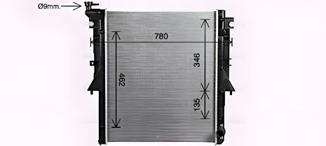 Радіатор охолодження для FIAT FULLBACK, MITSUBISHI L200, AVA COOLING (MT2281)