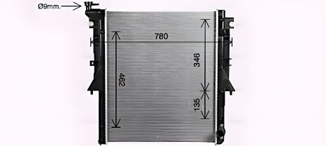 Радиатор охлаждения для FIAT FULLBACK и MITSUBISHI L200, AVA COOLING (MT2281)