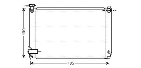 Радіатор охолодження LEXUS RX, AVA COOLING (TO2462)
