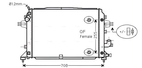 Охолоджувач радіатора VAUXHALL Zafira та OPEL Zafira AVA COOLING (OLA2460) Охолоджувач радіатора VAUXHALL Zafira та OPEL Zafira AVA COOLING (OLA2460)