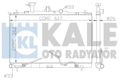 Радіатор охолодження HYUNDAI MATRIX, KALE OTO RADYATOR (369700) Радіатор охолодження HYUNDAI MATRIX, KALE OTO RADYATOR (369700)