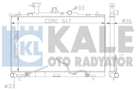 Радіатор охолодження для HYUNDAI MATRIX, KALE OTO RADYATOR (369700) Радіатор охолодження для HYUNDAI MATRIX, KALE OTO RADYATOR (369700)