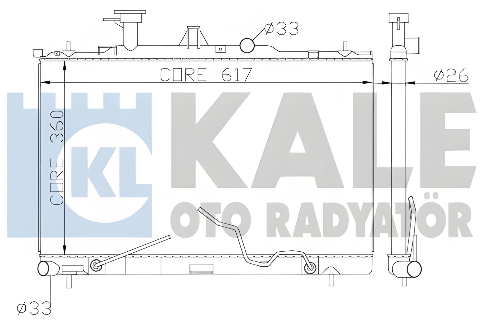 Охлаждающий радиатор HYUNDAI MATRIX, KALE OTO RADYATOR (369700) Охлаждающий радиатор HYUNDAI MATRIX, KALE OTO RADYATOR (369700)