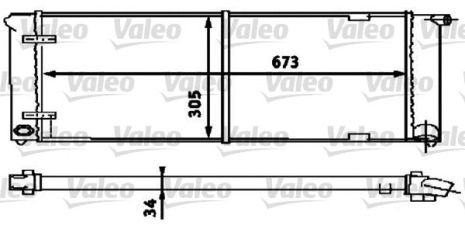 Радіатор охолодження VW JETTA, VALEO (734586) Радіатор охолодження VW JETTA, VALEO (734586)
