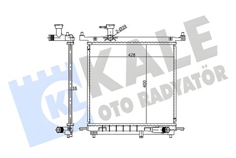 Радіатор охолодження NISSAN MICRA, від KALE OTO RADYATOR (358685) Радіатор охолодження NISSAN MICRA, від KALE OTO RADYATOR (358685)