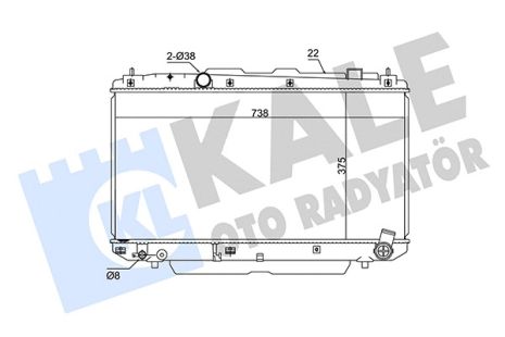 Радіатор охолодження TOYOTA RAV, KALE OTO RADYATOR (351825) Радіатор охолодження TOYOTA RAV, KALE OTO RADYATOR (351825)