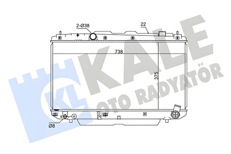 Охолоджуючий радіатор TOYOTA RAV, KALE OTO RADYATOR (351825) Охолоджуючий радіатор TOYOTA RAV, KALE OTO RADYATOR (351825)