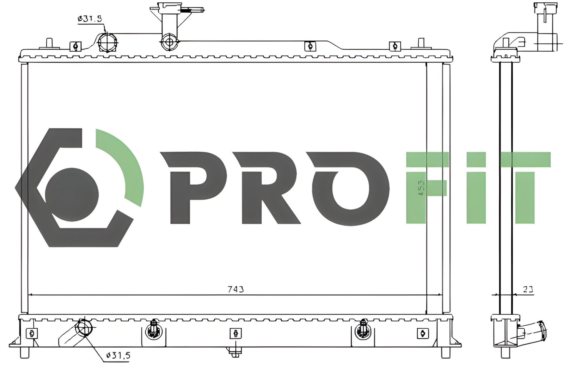 Радіатор охолодження для MAZDA CX-7, PROFIT (17400222) Радіатор охолодження для MAZDA CX-7, PROFIT (17400222)