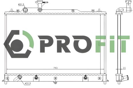 Радіатор охолодження для MAZDA CX-7, PROFIT (17400222) Радіатор охолодження для MAZDA CX-7, PROFIT (17400222)