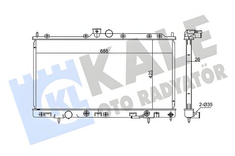 Радиатор охлаждения для MITSUBISHI OUTLANDER от KALE OTO RADYATOR (347970) Радиатор охлаждения для MITSUBISHI OUTLANDER от KALE OTO RADYATOR (347970)