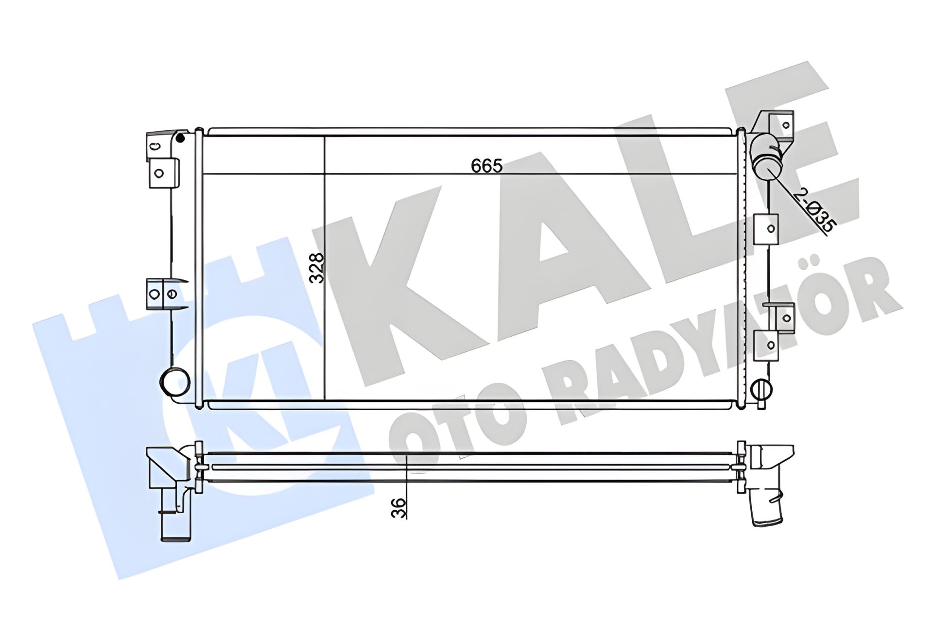 Радиатор охлаждения для PLYMOUTH VOYAGER и DODGE CARAVAN от KALE OTO RADYATOR (351935) Радиатор охлаждения для PLYMOUTH VOYAGER и DODGE CARAVAN от KALE OTO RADYATOR (351935)