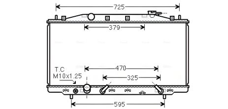 Охолоджувальний радіатор HONDA ACCORD, AVA (HD2224)