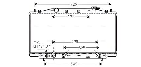 Охолоджувальний радіатор HONDA ACCORD, AVA (HD2224) Охолоджувальний радіатор HONDA ACCORD, AVA (HD2224)