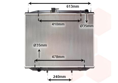 Охлаждающий радиатор для NISSAN TERRANO, Van Wezel (13002300) Охлаждающий радиатор для NISSAN TERRANO, Van Wezel (13002300)
