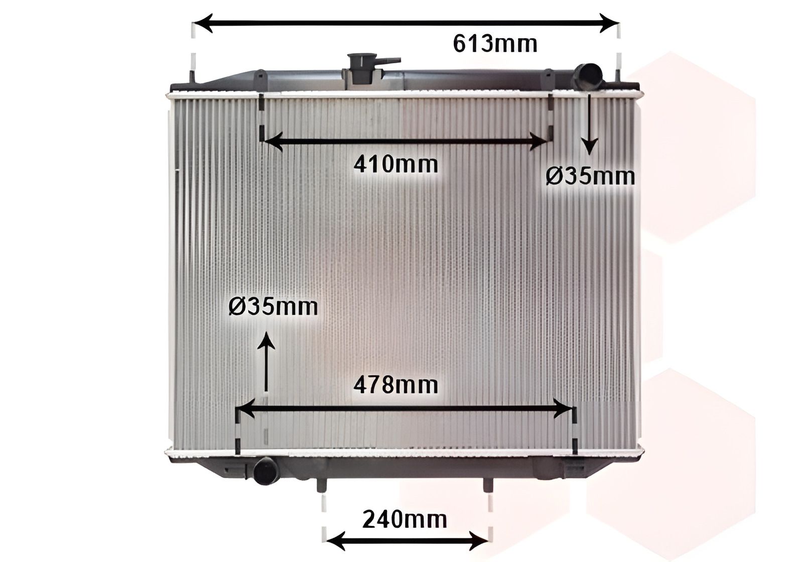 Охолоджуючий радіатор для NISSAN TERRANO, Van Wezel (13002300) Охолоджуючий радіатор для NISSAN TERRANO, Van Wezel (13002300)