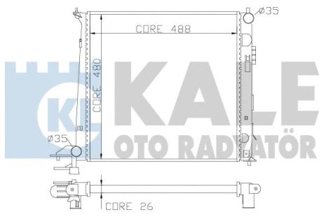 Радіатор охолодження HYUNDAI ix35, KIA SPORTAGE, KALE OTO RADYATOR (341960) Радіатор охолодження HYUNDAI ix35, KIA SPORTAGE, KALE OTO RADYATOR (341960)