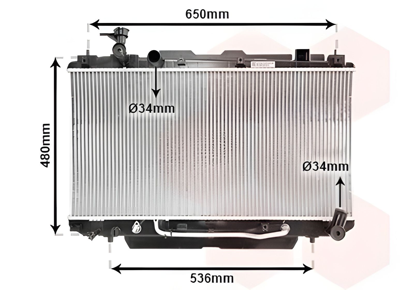 Охолоджувальний радіатор TOYOTA RAV, VAN WEZEL (53002301) Охолоджувальний радіатор TOYOTA RAV, VAN WEZEL (53002301)
