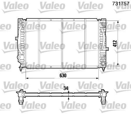 Радіатор охолодження SKODA SUPERB, VW PASSAT, VALEO (731757) Радіатор охолодження SKODA SUPERB, VW PASSAT, VALEO (731757)