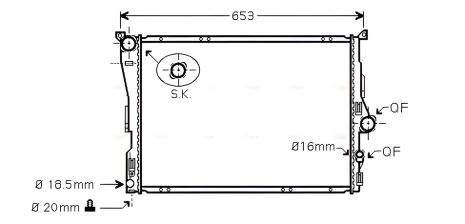 Охолоджувальний радіатор для BMW X3, AVA COOLING (BW2343) Охолоджувальний радіатор для BMW X3, AVA COOLING (BW2343)