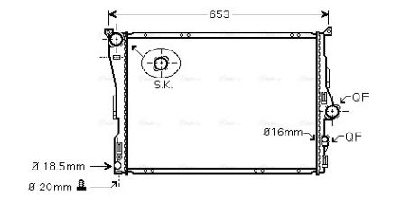 Радіатор охолодження BMW X3, AVA COOLING (BW2343) Радіатор охолодження BMW X3, AVA COOLING (BW2343)