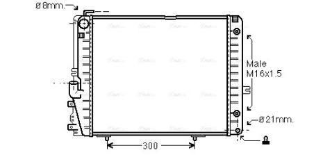 Радиатор охлаждения MERCEDES-BENZ E-CLASS, AVA COOLING (MSA2072) Радиатор охлаждения MERCEDES-BENZ E-CLASS, AVA COOLING (MSA2072)