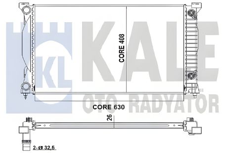 Кулер для SEAT EXEO, AUDI A4, KALE OTO RADYATOR (352900) Кулер для SEAT EXEO, AUDI A4, KALE OTO RADYATOR (352900)