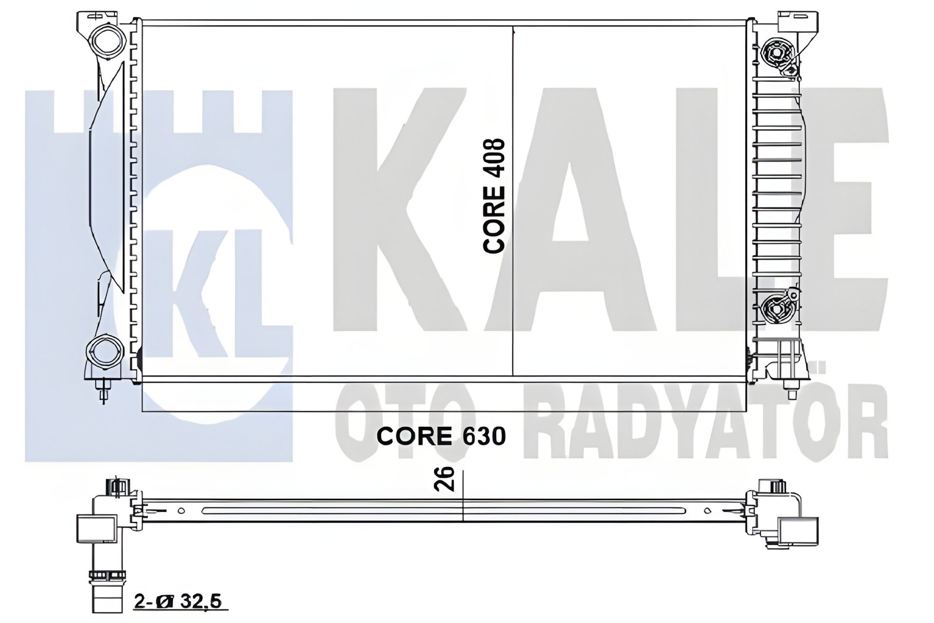 Кулер для SEAT EXEO, AUDI A4, KALE OTO RADYATOR (352900) Кулер для SEAT EXEO, AUDI A4, KALE OTO RADYATOR (352900)