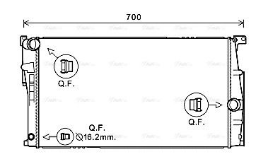 Радіатор охолодження BMW 3, AVA (BW2453)