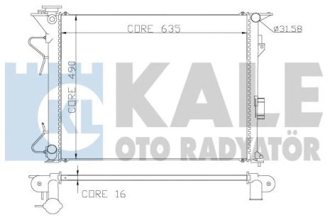 Радіатор охолодження KIA MAGENTIS, HYUNDAI GRANDEUR, KALE OTO RADYATOR (369800) Радіатор охолодження KIA MAGENTIS, HYUNDAI GRANDEUR, KALE OTO RADYATOR (369800)
