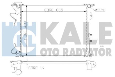 Радіатор охолодження KIA MAGENTIS, HYUNDAI GRANDEUR, KALE OTO RADYATOR (369800) Радіатор охолодження KIA MAGENTIS, HYUNDAI GRANDEUR, KALE OTO RADYATOR (369800)