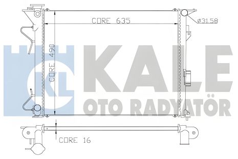Радіатор охолодження KALE OTO RADYATOR для KIA MAGENTIS/HYUNDAI GRANDEUR, 369800 Радіатор охолодження KALE OTO RADYATOR для KIA MAGENTIS/HYUNDAI GRANDEUR, 369800