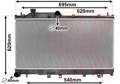 Радіатор охолодження SUBARU FORESTER, VAN WEZEL (51002113) Радіатор охолодження SUBARU FORESTER, VAN WEZEL (51002113)