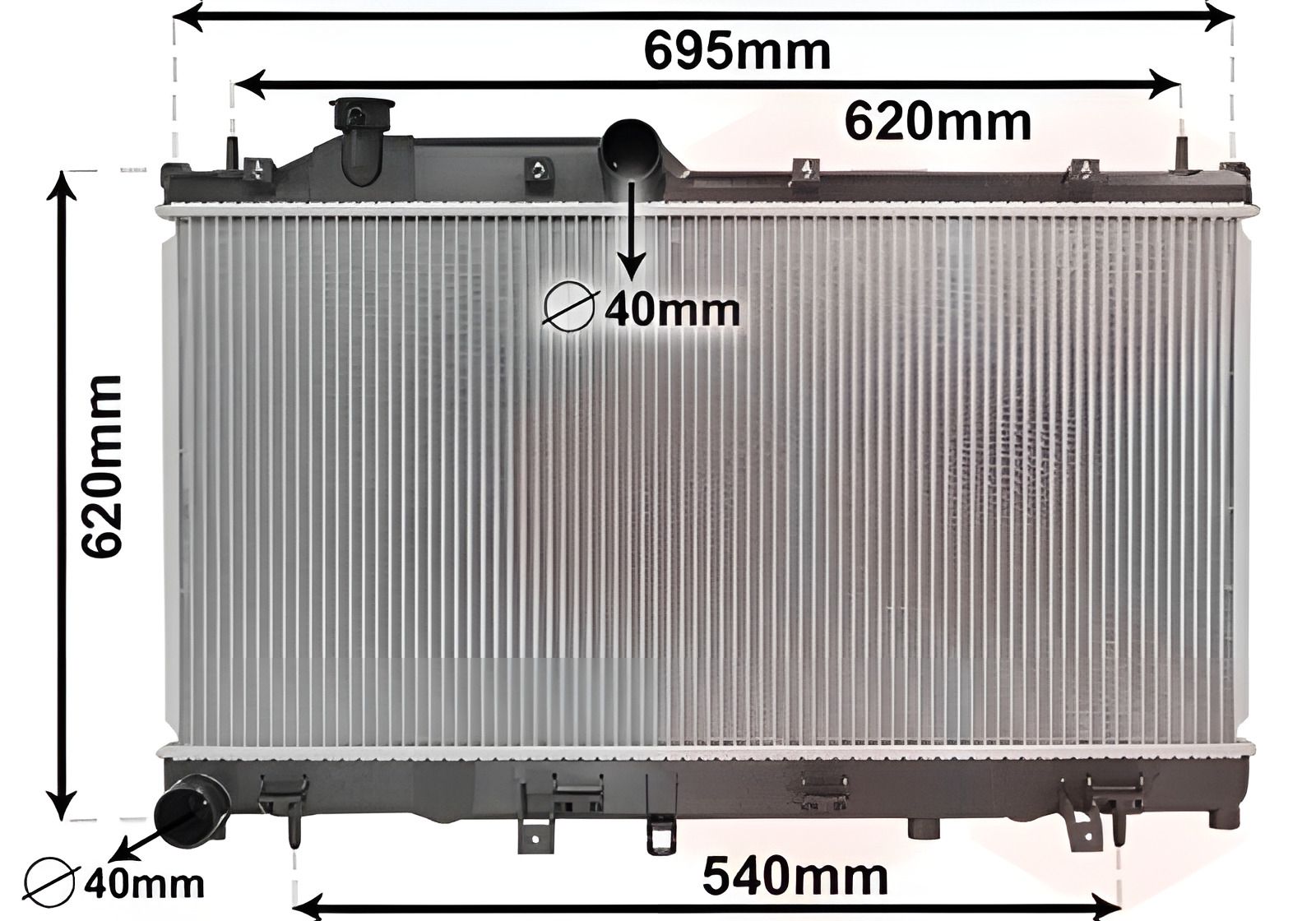 Охолоджувальний радіатор для SUBARU FORESTER від VAN WEZEL (51002113) Охолоджувальний радіатор для SUBARU FORESTER від VAN WEZEL (51002113)