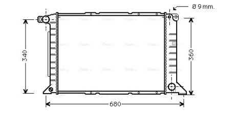 Радиатор охлаждения FORD TRANSIT, AVA COOLING (FD2261)