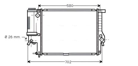 Радиатор охлаждения для BMW 5 серии, AVA COOLING (BWA2201)