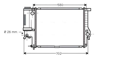 Радіатор охолодження для BMW 5, AVA COOLING (BWA2201) Радіатор охолодження для BMW 5, AVA COOLING (BWA2201)
