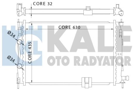 Радиатор охлаждения NISSAN QASHQAI, KALE OTO RADYATOR (342060) Радиатор охлаждения NISSAN QASHQAI, KALE OTO RADYATOR (342060)