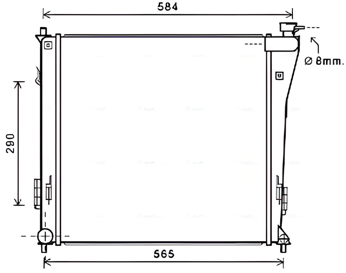 Радиатор охлаждения для HYUNDAI i40, AVA COOLING (HY2303) Радиатор охлаждения для HYUNDAI i40, AVA COOLING (HY2303)