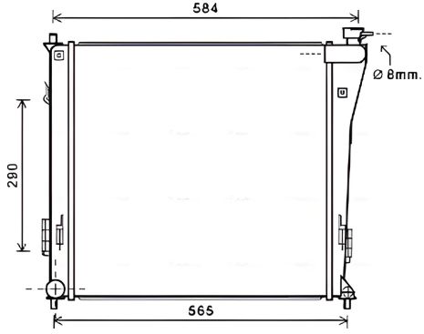 Радиатор охлаждения для HYUNDAI i40, AVA COOLING (HY2303) Радиатор охлаждения для HYUNDAI i40, AVA COOLING (HY2303)