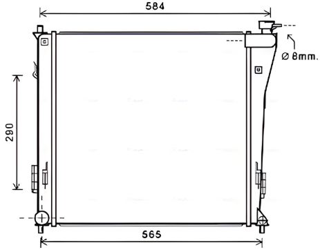 Радиатор охлаждения для HYUNDAI i40, AVA COOLING (HY2303) Радиатор охлаждения для HYUNDAI i40, AVA COOLING (HY2303)