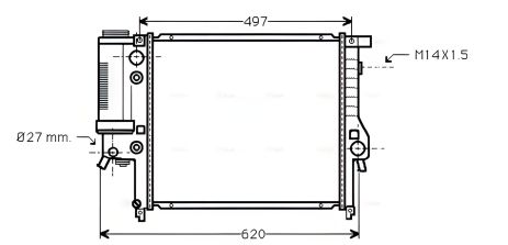 Охлаждающий радиатор для BMW 3, AVA COOLING (BW2137)