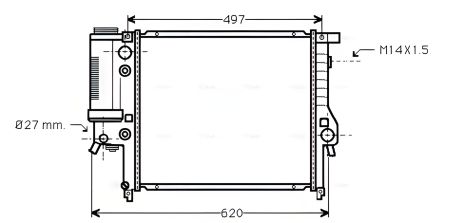 Охлаждающий радиатор для BMW 3, AVA COOLING (BW2137)