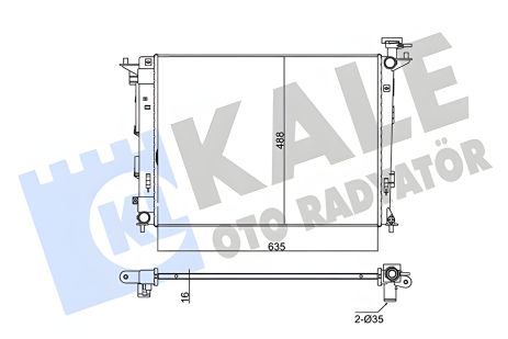 Радіатор охолодження для HYUNDAI ix35, KIA SPORTAGE, KALE OTO RADYATOR (346145) Радіатор охолодження для HYUNDAI ix35, KIA SPORTAGE, KALE OTO RADYATOR (346145)