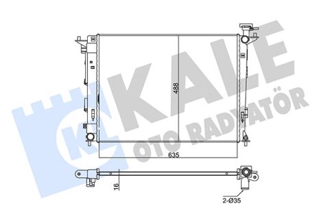 Радіатор охолодження HYUNDAI ix35, KIA SPORTAGE, KALE OTO RADYATOR (346145) Радіатор охолодження HYUNDAI ix35, KIA SPORTAGE, KALE OTO RADYATOR (346145)