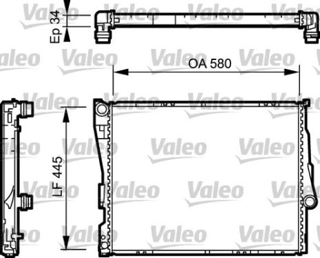 Радіатор охолодження BMW 3, VALEO (734276) Радіатор охолодження BMW 3, VALEO (734276)