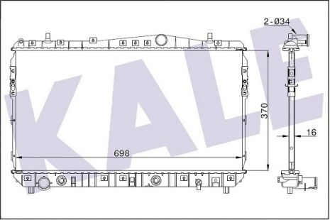 Радіатор охолодження CHEVROLET REZZO, DAEWOO REZZO, KALE OTO RADYATOR (355400) Радіатор охолодження CHEVROLET REZZO, DAEWOO REZZO, KALE OTO RADYATOR (355400)