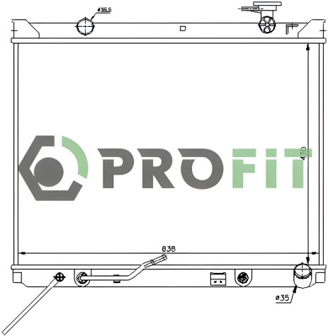 Охладительный радиатор для KIA, PROFIT (17400165)